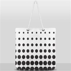 Halftone Pattern Dot Modern Retro Texture Circle Full Print Rope Handle Tote (large) by artworkshop