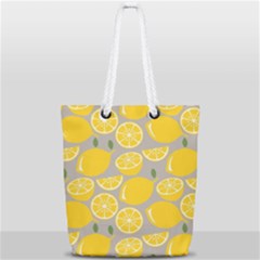 Lemon Wallpaper Full Print Rope Handle Tote (small) by artworkshop