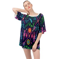 Pattern Nature Design  Oversized Chiffon Top by artworkshop