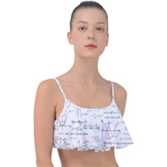 Math Formula Pattern Frill Bikini Top by Wegoenart