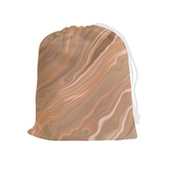 Abstract Marble Effect Earth Stone Texture Drawstring Pouch (xl) by Wegoenart