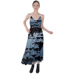 Illustration Background Pattern Modernart Tie Back Maxi Dress by Wegoenart