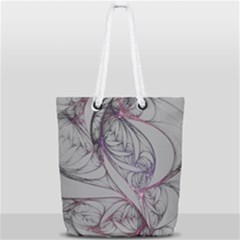 Art Illustration Abstract Background Watercolor Full Print Rope Handle Tote (small) by Wegoenart