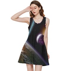 Planets In Space Inside Out Racerback Dress by Sapixe