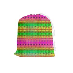 Peace And Love Drawstring Pouch (large) by Thespacecampers