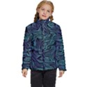 Abstract Waves Background Texture Wave Kids  Puffer Bubble Jacket Coat View1