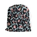 Blue And Pink Jaguar Dots Leopard Black And White Leopard Print Jaguar Dots Drawstring Pouch (2XL) View1