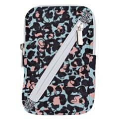 Blue And Pink Jaguar Dots Leopard Black And White Leopard Print Jaguar Dots Belt Pouch Bag (large) by ConteMonfrey
