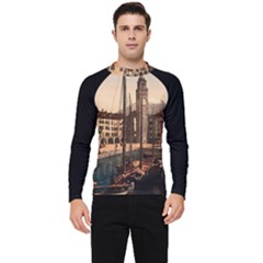  The Harbor, Riva, Lake Garda, Italy 1890-1900 Men s Long Sleeve Rash Guard by ConteMonfrey