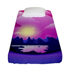 Landscape Illustration Illustrator Fitted Sheet (single Size) by Wegoenart