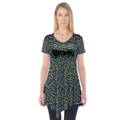 Abstract Pattern Sprinkles Sprinkle Short Sleeve Tunic  by Wegoenart