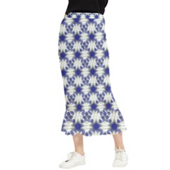 Background Pattern Texture Design Maxi Fishtail Chiffon Skirt by Wegoenart