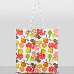 Citrus Fruit Seamless Pattern Full Print Rope Handle Tote (large) by Wegoenart