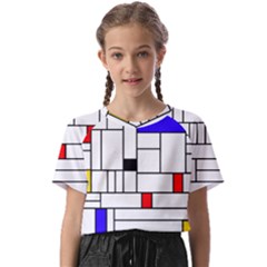 Illustration Geometric Abstract Plates Mosaic Kids  Basic Tee by Wegoenart