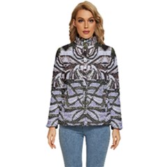 Liberty Inspired Embroidery Iv Women s Puffer Bubble Jacket Coat by kaleidomarblingart