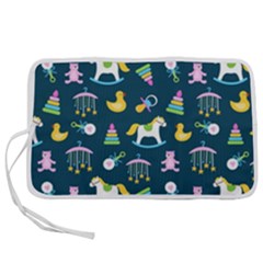 Cute Babies Toys Seamless Pattern Pen Storage Case (s) by Vaneshart