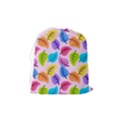 Pattern Illustration Background Abstract Leaves To Dye Drawstring Pouch (Medium) View2