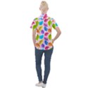 Pattern Illustration Background Abstract Leaves To Dye Women s Short Sleeve Pocket Shirt View2