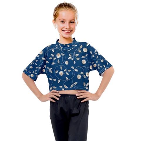 Illustration Pattern Abstract Wallpaper Design Kids Mock Neck Tee by Wegoenart
