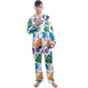 Abstract Pattern Men s Long Sleeve Satin Pajamas Set View1