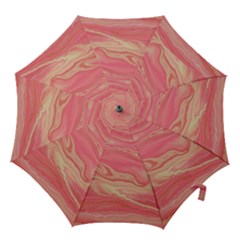 Illustration Graphic Pattern Texrure Pink Maeble Hook Handle Umbrellas (large) by Wegoenart