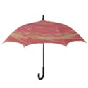 Illustration Graphic Pattern Texrure Pink Maeble Hook Handle Umbrellas (Large) View3