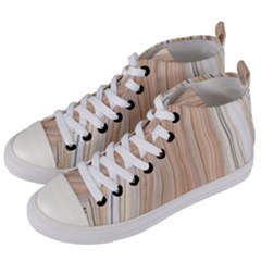 Marble Texture Marble Painting Women s Mid-top Canvas Sneakers by Wegoenart