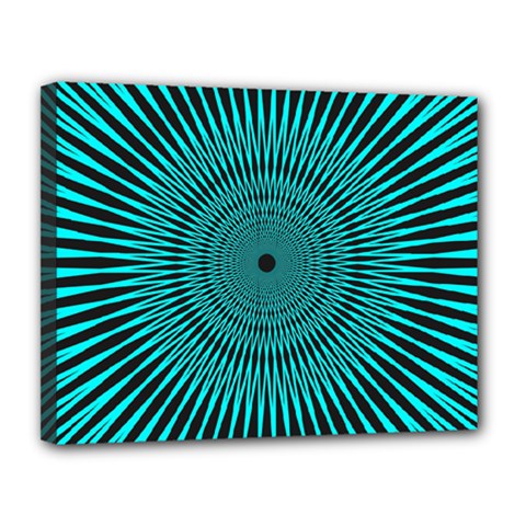 Illusion Geometric Background Canvas 14  X 11  (stretched) by Wegoenart