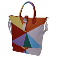 Colorful Paper Art Materials Buckle Top Tote Bag by Wegoenart