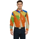 Illustration Colored Paper Abstract Background Men s Long Sleeve Pocket Shirt  View1
