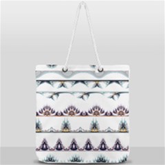 Illustrations Geometric Art Dividers Borders Full Print Rope Handle Tote (large) by Wegoenart