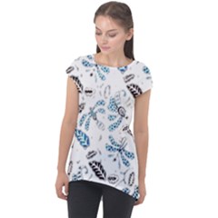 Im Fourth Dimension Colour 35 Cap Sleeve High Low Top by imanmulyana