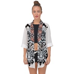 Im Fourth Dimension Black White 40 Open Front Chiffon Kimono by imanmulyana