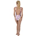 Illustration Rabbit Cartoon Background Pattern High Leg Strappy Swimsuit View2