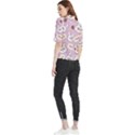 Illustration Rabbit Cartoon Background Pattern Frill Neck Blouse View2