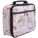 Pig Cartoon Background Pattern Full Print Lunch Bag View3
