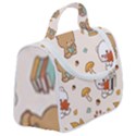 Illustration Bear Cartoon Background Pattern Satchel Handbag View2