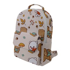 Illustration Bear Cartoon Background Pattern Flap Pocket Backpack (large) by Sudhe