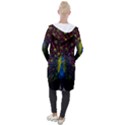 Beautiful Peacock Feather Hooded Pocket Cardigan View2
