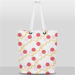 Illustration Abstract Line Pattern Dot Lines Decorative Full Print Rope Handle Tote (small) by Amaryn4rt