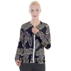 Jungle Sheets Tropical Pattern Casual Zip Up Jacket by Amaryn4rt