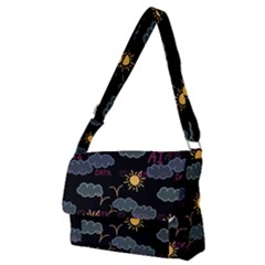 Illustration Cloud Computing Pattern Full Print Messenger Bag (m) by Wegoenart