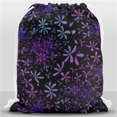 Retro Flower Pattern Design Batik Indonesia Drawstring Bag (large) by Wegoenart