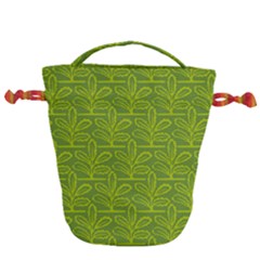 Oak Tree Nature Ongoing Pattern Drawstring Bucket Bag by Mariart
