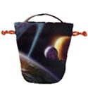 Planets In Space Drawstring Bucket Bag View1