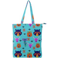 Illustration Design Gardening Texture Double Zip Up Tote Bag by danenraven