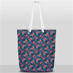Illustration Tile Pattern Patchwork Full Print Rope Handle Tote (small) by danenraven