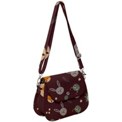 Rabbits, Owls And Cute Little Porcupines  Saddle Handbag by ConteMonfrey