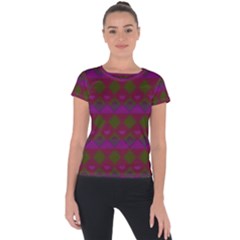 Illustration Argyle Pattern Argyle Background Short Sleeve Sports Top  by danenraven