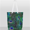 Beautiful Peacock Feathers Full Print Rope Handle Tote (Small) View1